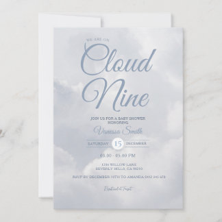 Geschlechtsneutrale We Are On Cloud Nine Baby Show Einladung