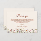 Geschlechtsneutrale Wildblume Boho Baby Shower Mitteilungskarte (Vorne/Hinten)