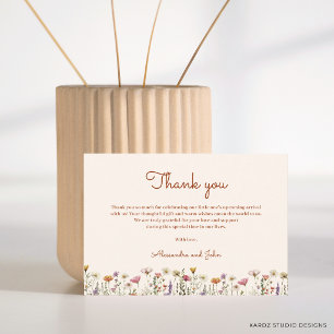 Geschlechtsneutrale Wildblumen-Boho-Baby-Party Mitteilungskarte