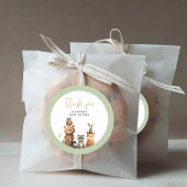 Geschlechtsneutrale Woodland Animals Kinderdusche  Runder Aufkleber