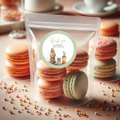 Geschlechtsneutrale Woodland Animals Kinderdusche  Runder Aufkleber