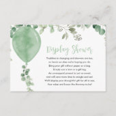 Geschlechtsneutraler Display-Duschballon eucalyptu Begleitkarte (Vorderseite)