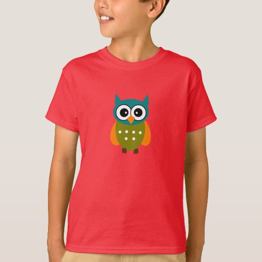 Geschlechtsneutraler Kid's Owl Tee (Vorderseite)