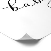 Geschlechtsneutraler Teddybär Babydusche Begrüßung Poster (Ecke)