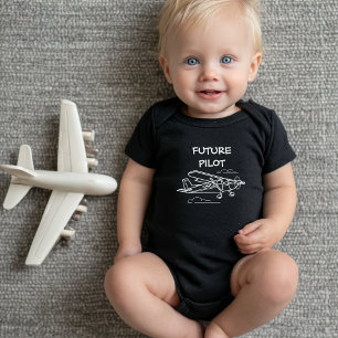 Geschlechtsneutraler zukünftiger Pilot Cessna Flug Baby Strampler