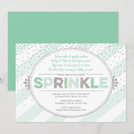 geschlechtsneutrales Babysprinkett einladen grünes Einladung
