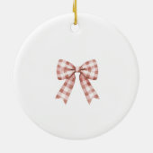 Geschlechtsneutrales Bärchen zum ersten Weihnachte Keramik Ornament (Hinten)