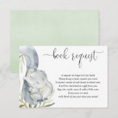 Geschlechtsneutrales Elefantenbuch anstelle von Ka Begleitkarte (Vorne/Hinten)