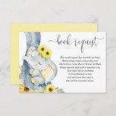 Geschlechtsneutrales gelbes Elefantenbuch statt Ka Begleitkarte (Vorne/Hinten)