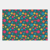 Geschlechtsneutrales helles Polka-Punktsortiment Geschenkpapier Set (Vorderseite 3)