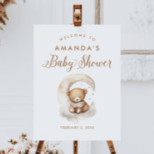 Geschlechtsneutrales Teddybär-Baby-Shower-Willkomm