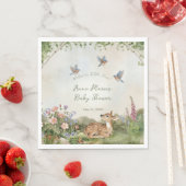 Geschlechtsneutrales Wald-Bogen- und Rehkind-Babys Serviette (Beispiel)
