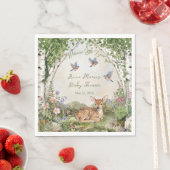 Geschlechtsneutrales Wald-Bogen- und Rehkind-Babys Serviette (Beispiel)