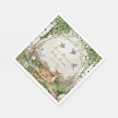Geschlechtsneutrales Wald-Bogen- und Rehkind-Babys Serviette (Ecke)
