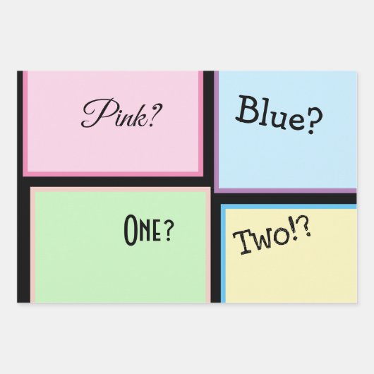 Geschlechtsoffen/Gender-Neutral Geschenkpapier Set (Vorderseite)