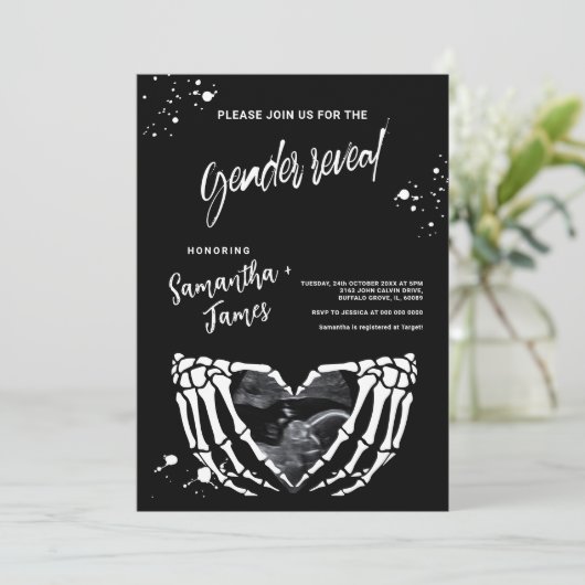 Geschlechtsoffenbarung Einladung (Stehend Vorderseite)