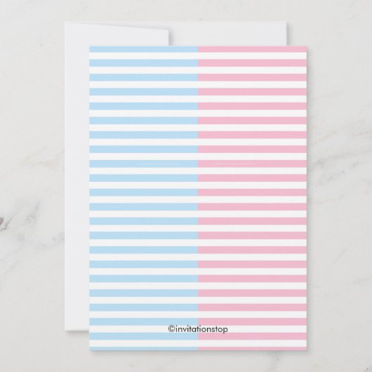 Geschlechtsoffenbarung Mädchen oder Baby-Dusche Einladung (Rückseite)