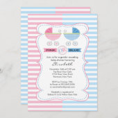 Geschlechtsoffenbarung Mädchen oder Baby-Dusche Einladung (Vorne/Hinten)