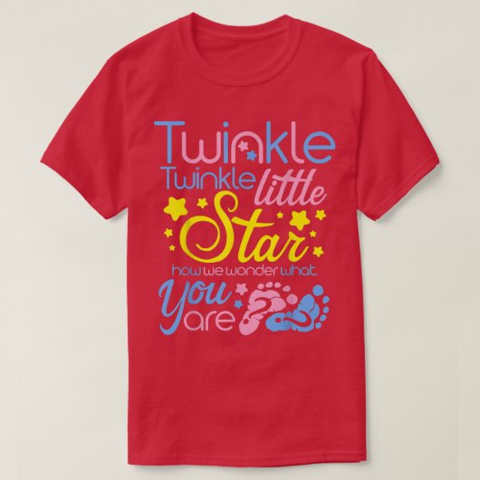Geschlechtsoffenbarung Twinkle T-Shirt (Design vorne)