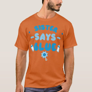 Geschlechtsoffenbarungsfeier Team Boy Schwester sa T-Shirt