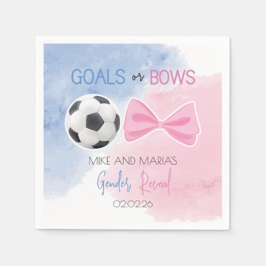 Geschlechtsoffenlegung von Zielen oder Bögen Serviette (Vorderseite)