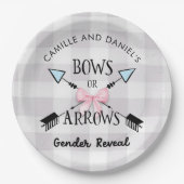 Geschlechtsoffensichtliche Bögen oder Pfeile Baby- Pappteller (Vorderseite)