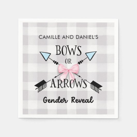Geschlechtsoffensichtliche Bögen oder Pfeile Baby- Serviette (Vorderseite)