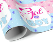 Geschlechtsoffensichtliche Mädchen oder Junge Geschenkpapier (Rolleneckpunkt)