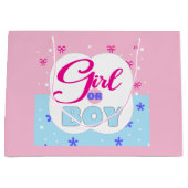 Geschlechtsoffensichtliche Mädchen oder Junge Große Geschenktüte (Vorderseite)