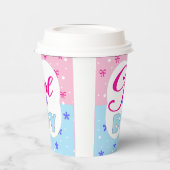 Geschlechtsoffensichtliche Mädchen oder Junge Pappbecher (Links)