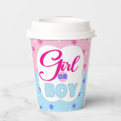 Geschlechtsoffensichtliche Mädchen oder Junge Pappbecher (Rückseite)