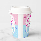 Geschlechtsoffensichtliche Mädchen oder Junge Pappbecher (Rechts)