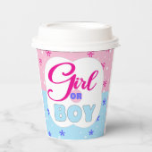 Geschlechtsoffensichtliche Mädchen oder Junge Pappbecher (Vorderseite)