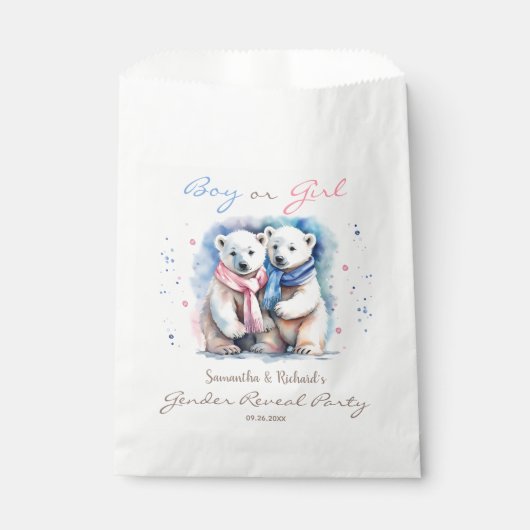 Geschlechtsoffensichtlicher Junge oder Mädchen Bab Geschenktütchen (Vorderseite)