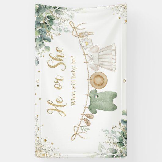 Geschlechtsoffensichtlicher Junge oder Mädchen Füß Banner (Vertikal)