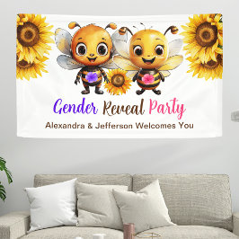 Geschlechtsoffensichtliches Party Er oder sie Baby Banner
