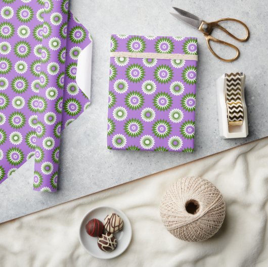 Geschlechtsqueere Stolzfarben / violette Blume Geschenkpapier (Kunsthandwerk)