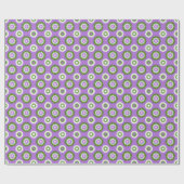Geschlechtsqueere Stolzfarben / violette Blume Geschenkpapier (Flach)