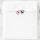 Geschlechtsspezifische Aufkleber Er oder sie (Tasche)