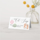 Geschlechtsspezifische Foto-Freigabe gedeckte Tisc Platzkarte (Rückseite)