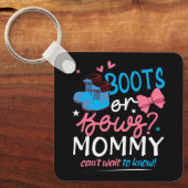 Geschlechtsspezifische Stiefel Bows Mommy kann nic Schlüsselanhänger (Vorderseite)