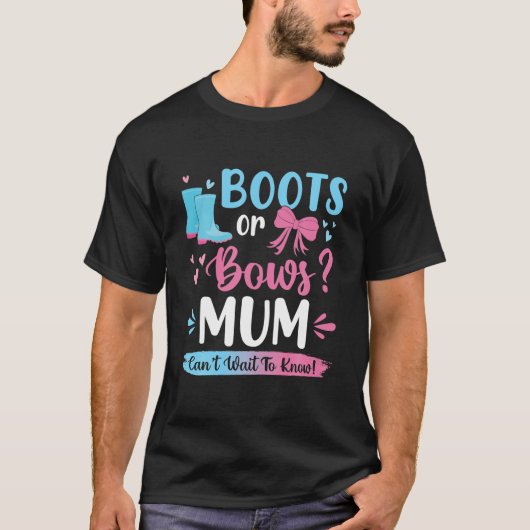 Geschlechtsspezifische Stiefel oder Babybogen, die T-Shirt (Vorderseite)