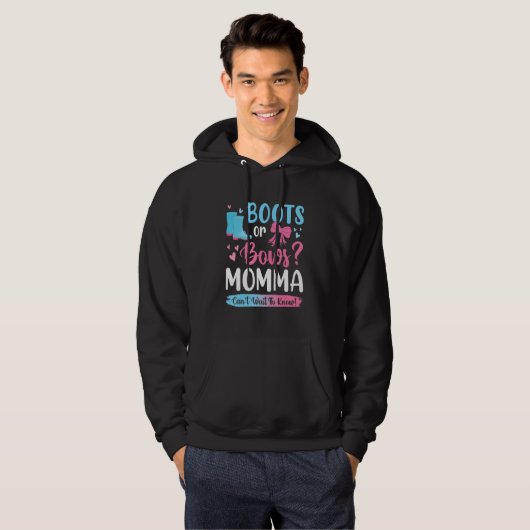 Geschlechtsspezifische Stiefel oder Bogen Momma Ma Hoodie (Vorne ganz)