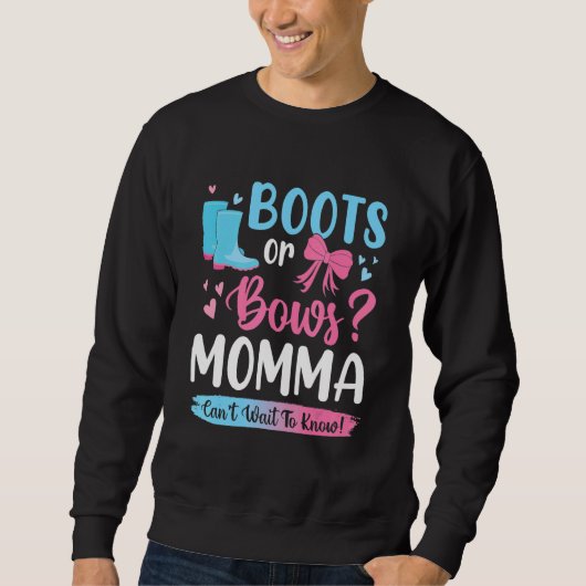 Geschlechtsspezifische Stiefel oder Bogen Momma Ma Sweatshirt (Vorderseite)