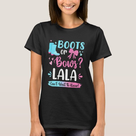 Geschlechtsspezifische Stiefel oder Bows Lala Matc T-Shirt (Vorderseite)