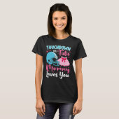 Geschlechtsspezifische Touchdown-Lieben oder Tutu- T-Shirt (Vorne ganz)