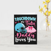 Geschlechtsspezifische Touchdown- oder Tutu Daddy- Karte (Gelbe Blume)