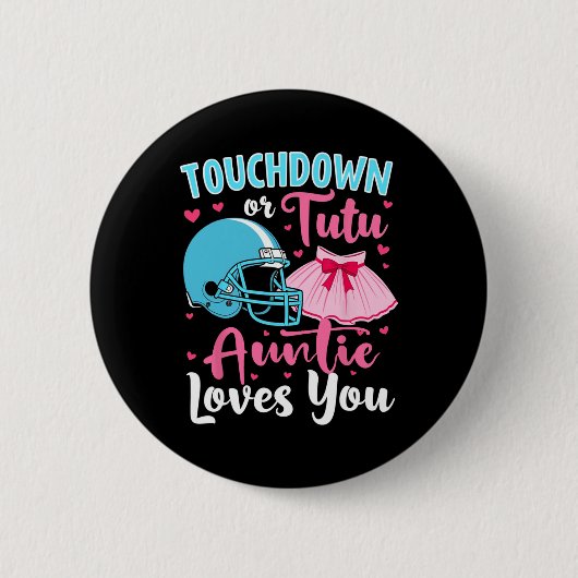 Geschlechtsspezifische Touchdown- oder Tutu-Lieben Button (Vorderseite)