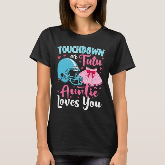 Geschlechtsspezifische Touchdown- oder Tutu-Lieben T-Shirt (Vorderseite)