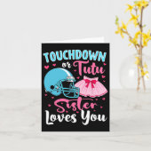 Geschlechtsspezifische Touchdown- oder Tutu-Schwes Karte (Gelbe Blume)